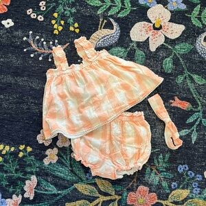 Lot of two-piece baby girl outfits, 6-12 months